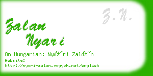 zalan nyari business card